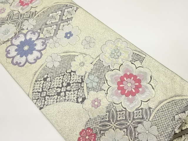 JAPANESE FUKURO OBI / WOVEN FLOWERS